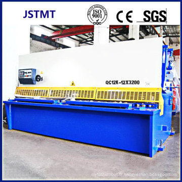 Machine de cisaillement de la guillotine hydraulique CNC à coupe de plaques en tôle d&#39;acier métallique (QC12Y-12X3200)